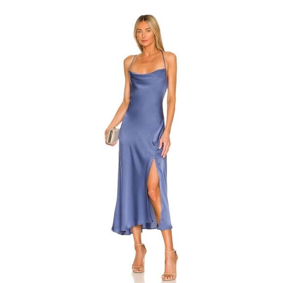 ASTR the Label Gaia‎ Dress in Denim - Picture 1 of 10